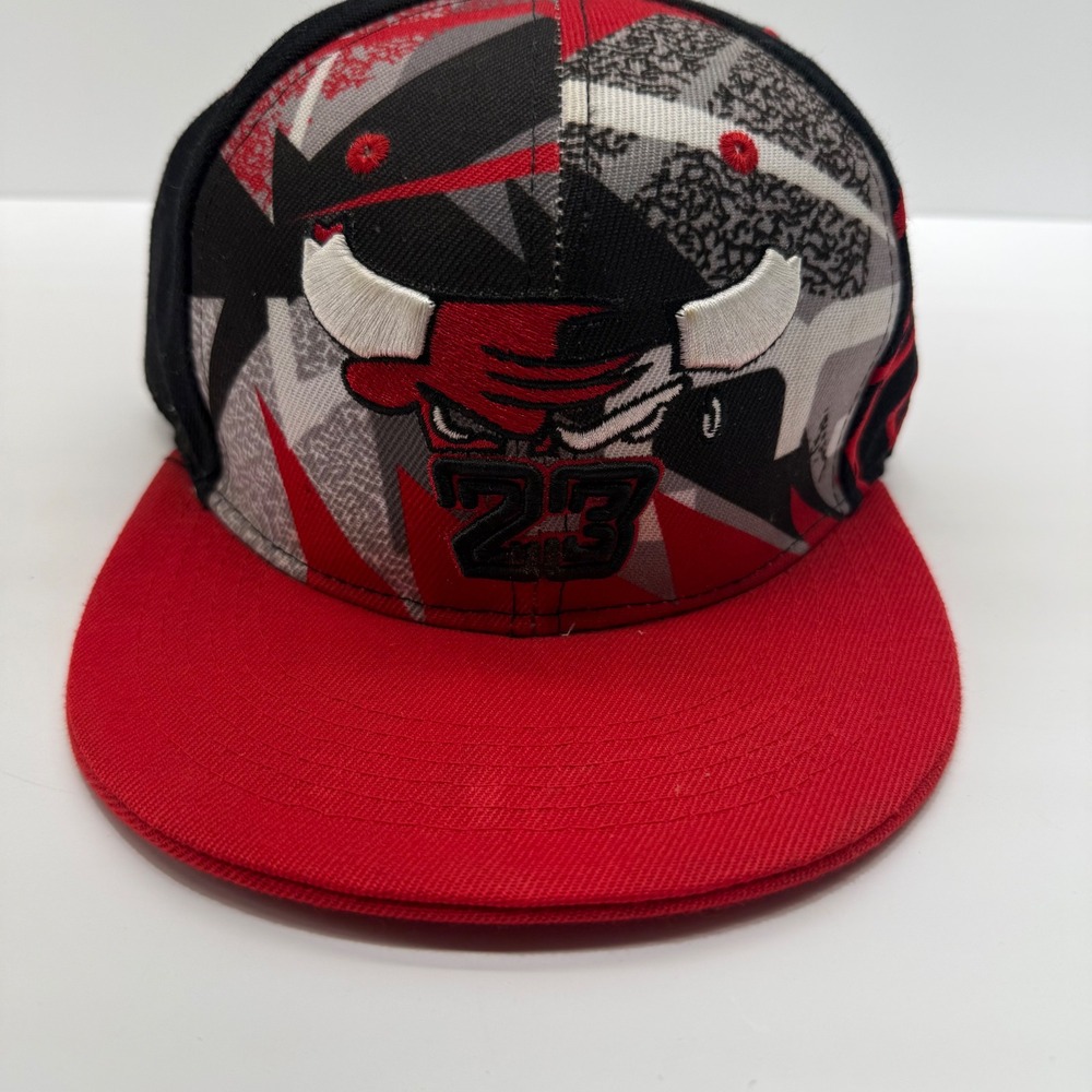 Greatest 23 Chicago Bulls Michael Jordan Snapback Hat Vintage Red Black Grey Cap